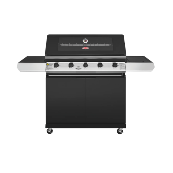 BMG1251BB Beef Eater 1200 Series Black Enamel 5 Burner BBQ & Trolley with Side Burner